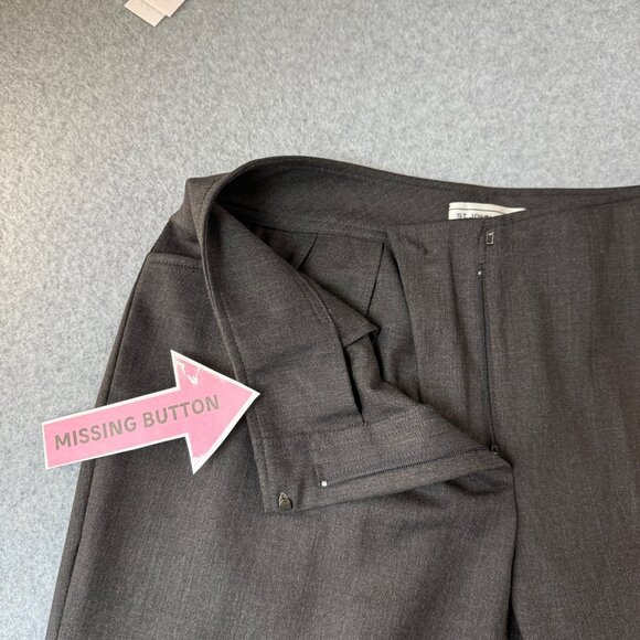 St. John Sport Womens Charcoal Gray Trousers Pants Straight Leg Office Size 8 - Picture 8 of 13